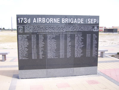 173d Airborne Brigade (SEP) Vietnam Wall