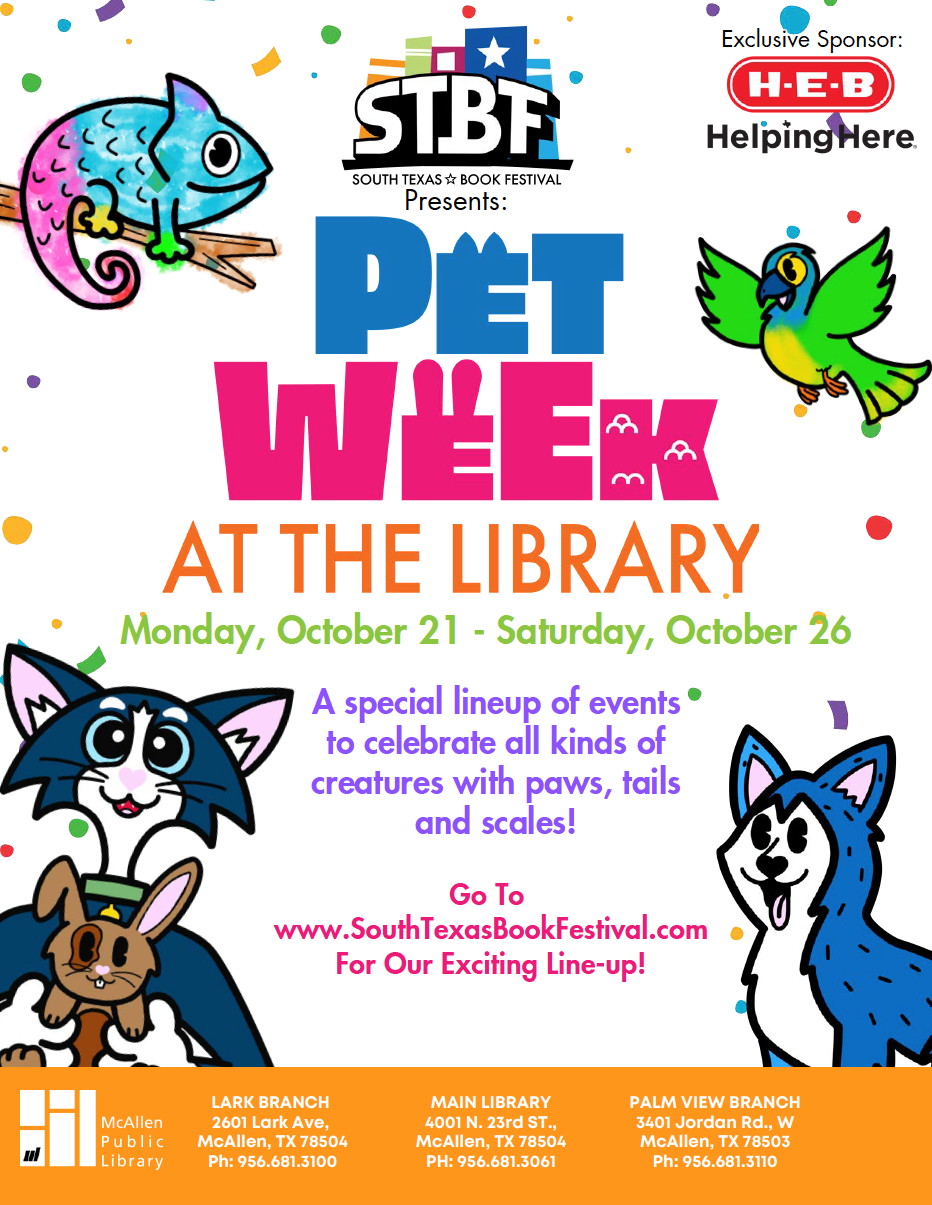 2024 South Texas Book Festival Pet Week Flyer