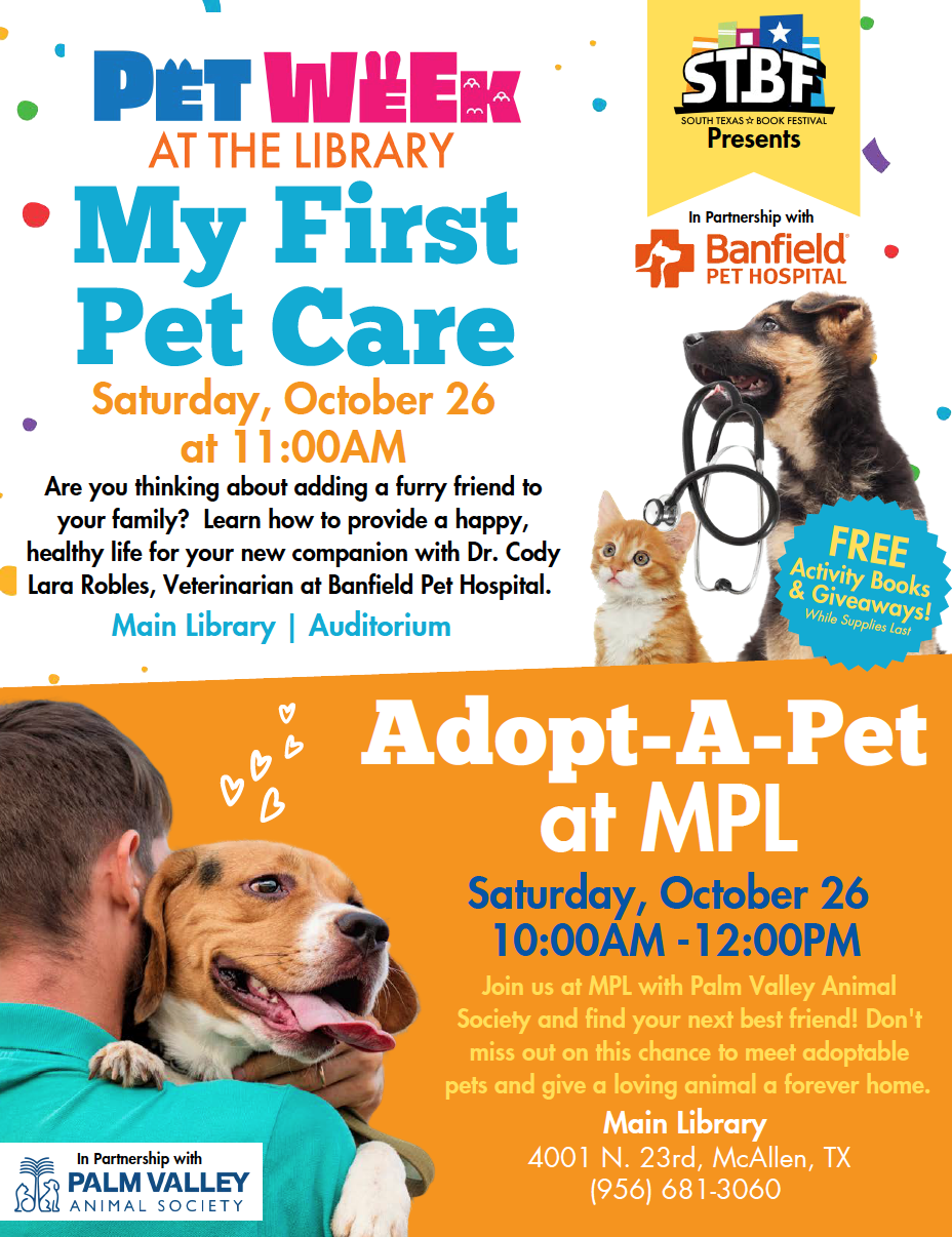 2024 South Texas Book Festival Pet Week Pet Care