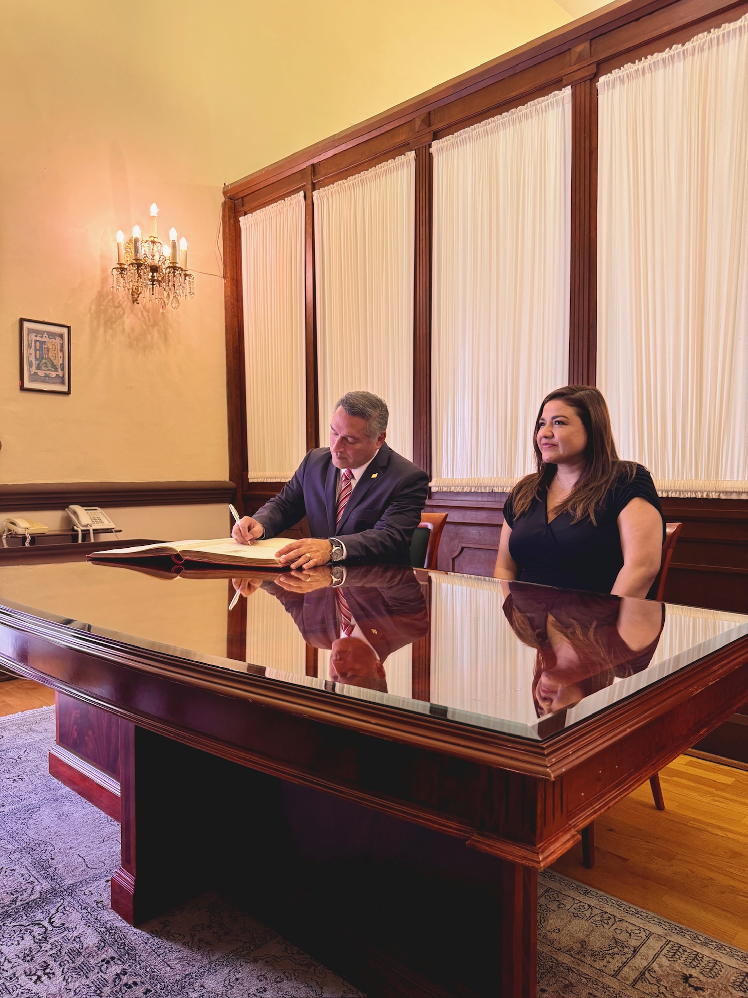 McAllen Mayor SLP Interim Mayor Sister City Reaffirmation Signing