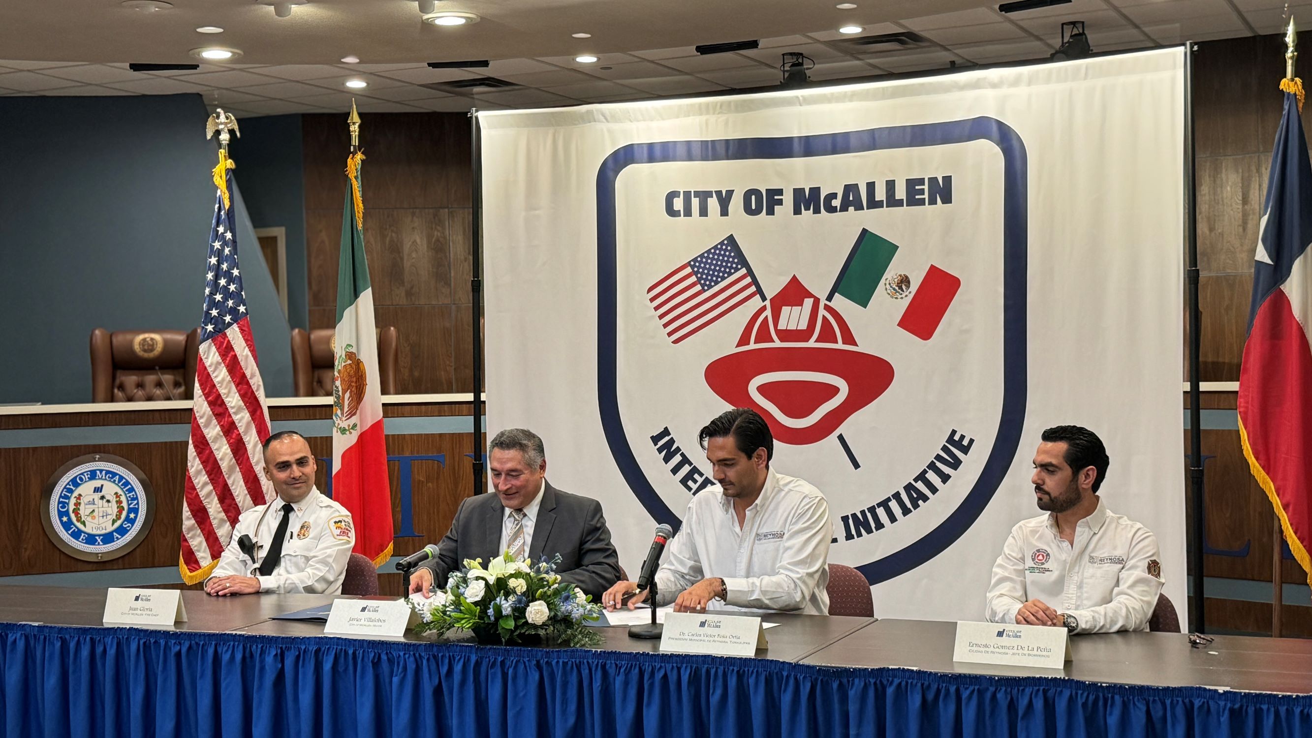 McAllen Mayor Villalobos Reynosa Mayor Pena International Inititiative Signing_02262024