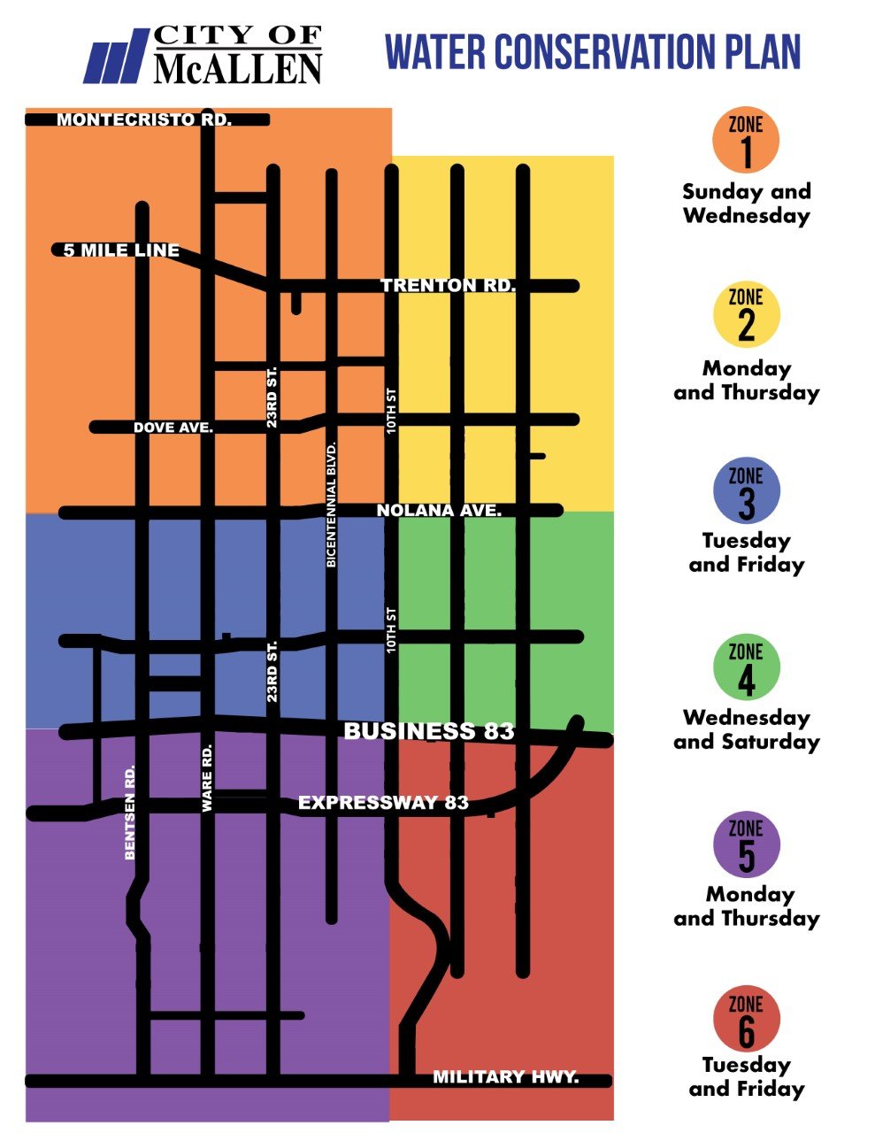 McAllen Stage 2 Irrigation Map