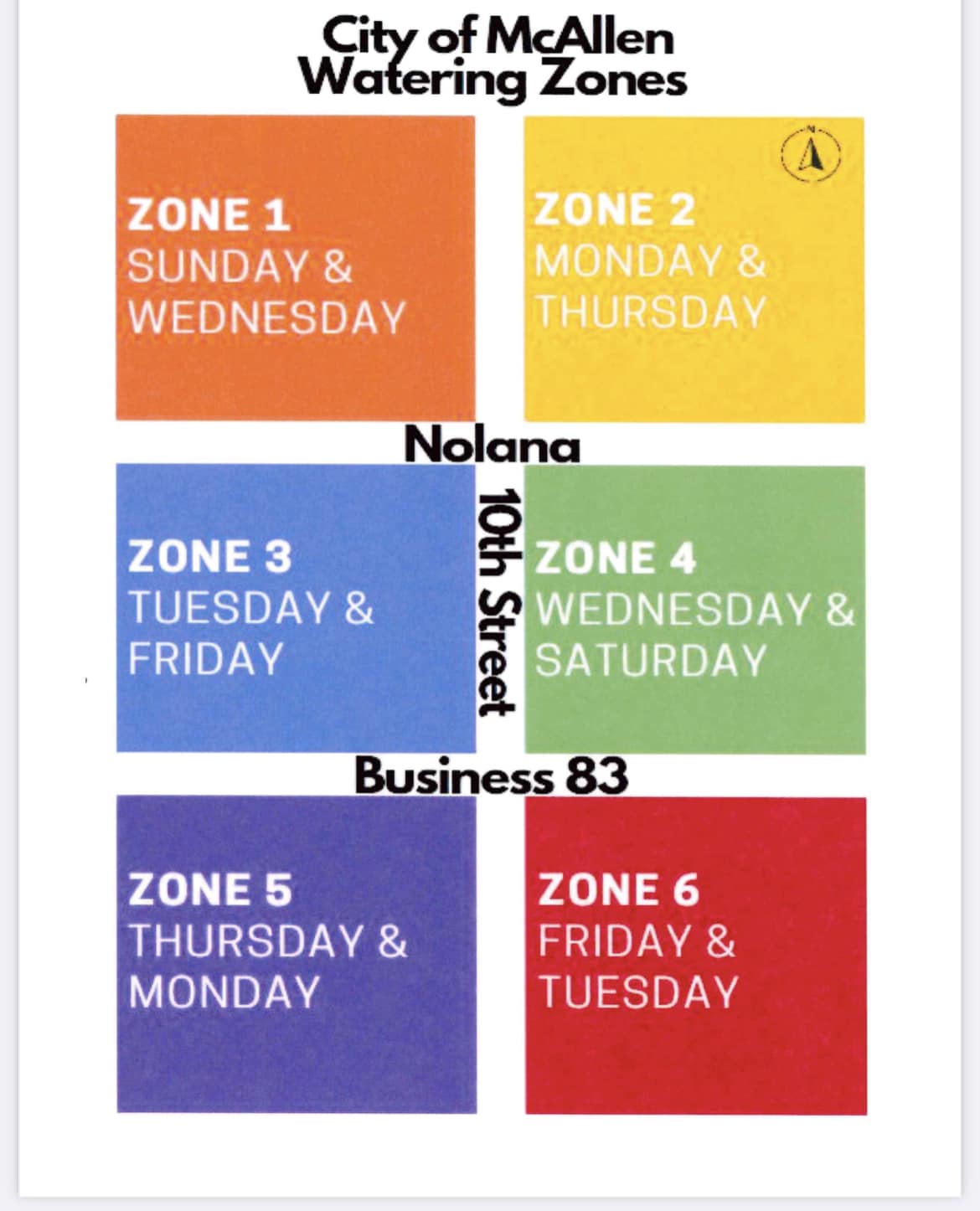 McAllen Stage 2 Irrigation Schedule